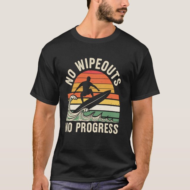 Inga avlyssningar utan förloppsande surfing Surfer T Shirt (Framsida)
