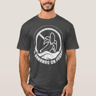 Inga bananer ombord på Funny Boating Pontoon Gift T Shirt