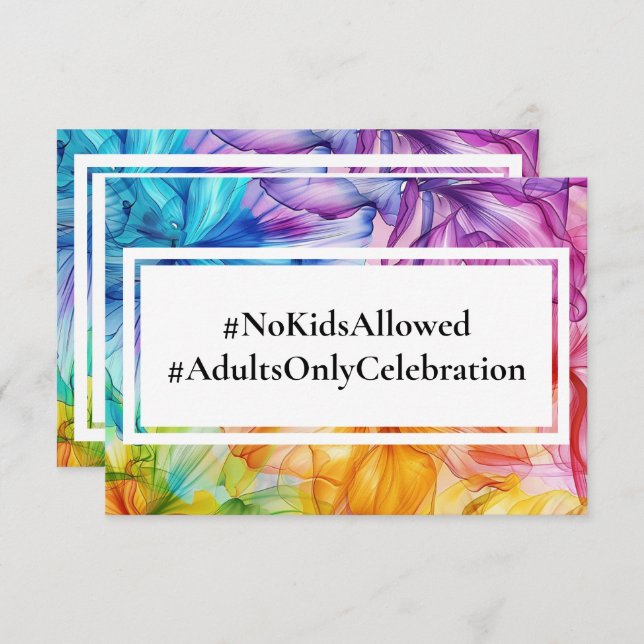 INGA BARN bröllop Eterisk blomning Tilläggskort (Fram/baksida)