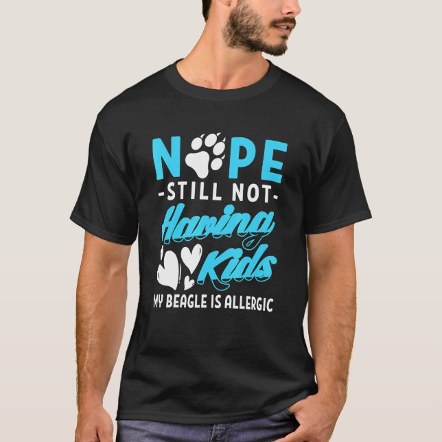 Inga barn i min beagle t shirt (Framsida)