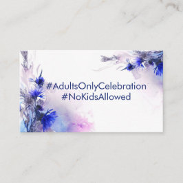 Inga barn meddelar bröllop Cornblomme Reverie Tilläggskort