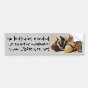 inga behövda batterier bildekal