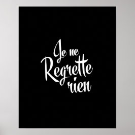 Inga beklagar Je ne Regrette Rien Poster