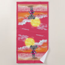 Inga bekymmer Koala på en solstrand