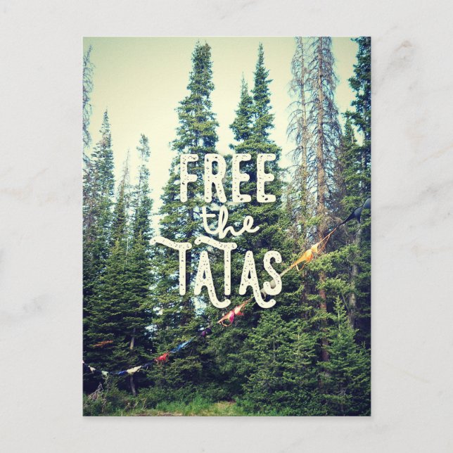 Inga BH Tillåtna I Skogen Vykort (Framsida)