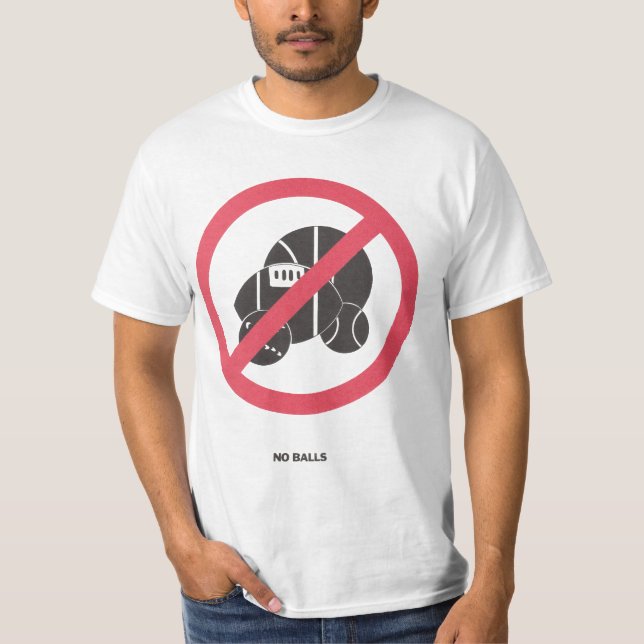 Inga bollar tee shirt (Framsida)