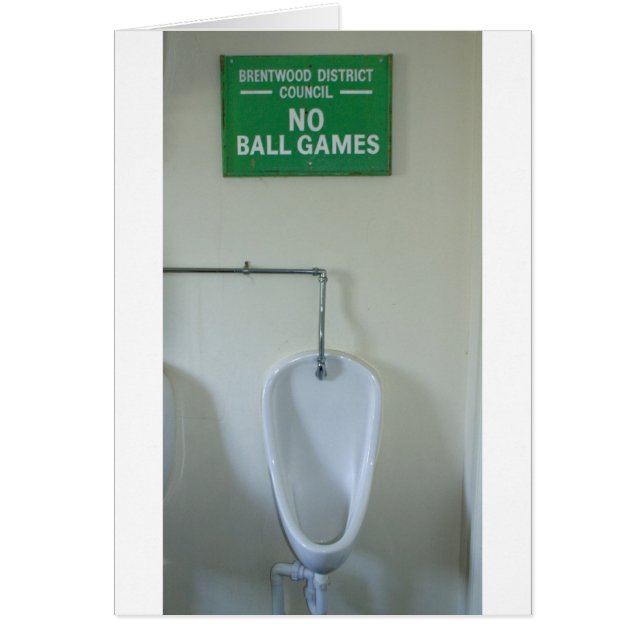 Inga bollspel hälsningskort (Framsidan)