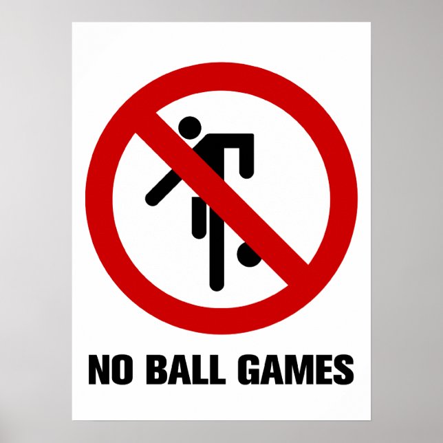 INGA Bollspel ⚠ Thai Parkskylt ⚠ Poster (Framsidan)