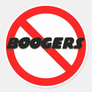 Inga Boogers Runt Klistermärke