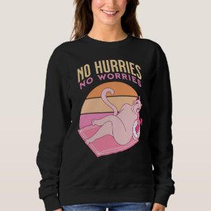 Inga Brådska Inga Bekymmer Rollig Katt T-Shirt