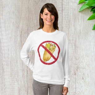 Inga burritos tillät att man undertecknade ett hum t shirt