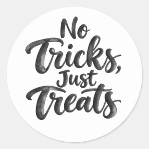 Inga bus, bara gods Rolig Halloweenfest för barn Runt Klistermärke