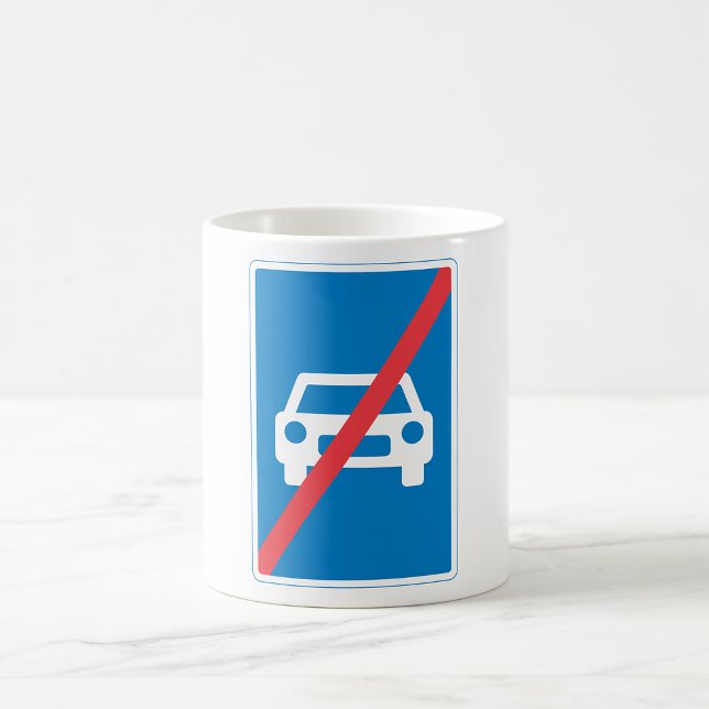 Inga cars-tecken kaffemugg (Skapare uppladdad)