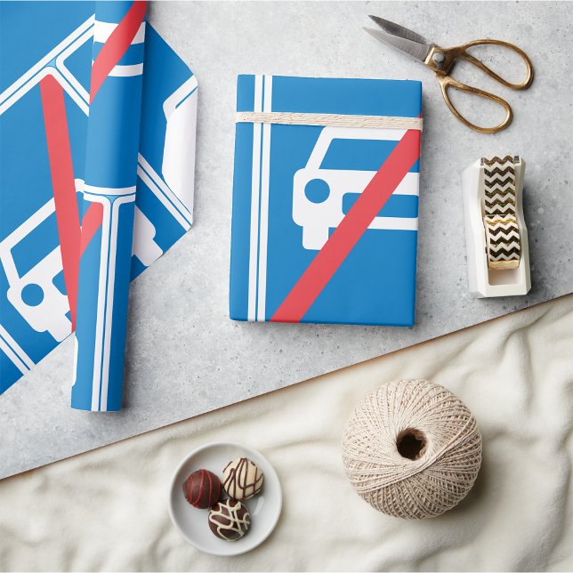 Inga cars-tecken presentpapper (Skapare uppladdad)