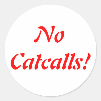 Inga Catcall Stickers Runt Klistermärke