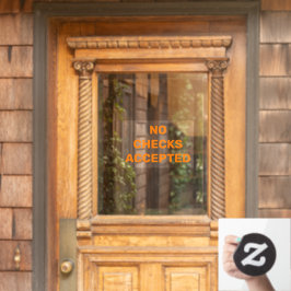 Inga Checkar Accepterade Affär Butik Skylt