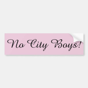 Inga City Boys! Rosa Bildekal