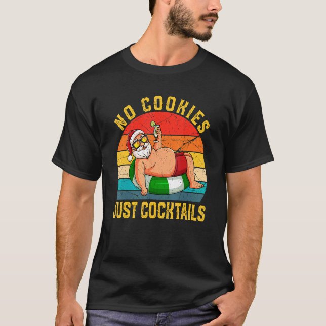 Inga Cookies Cocktails jultomten i Jul T Shirt (Framsida)