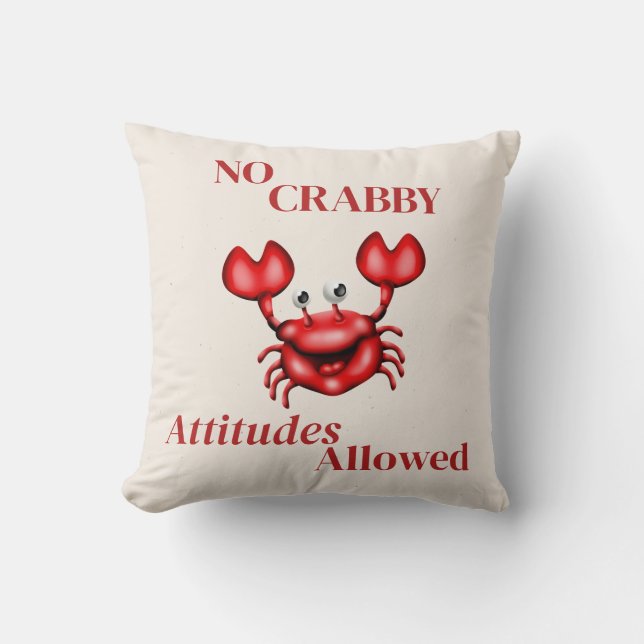 Inga Crabby Attitudes Alled Dekorativ kudde (Framsida)