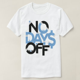 Inga dagar av kläder: svart, ljusblå och vit t shirt