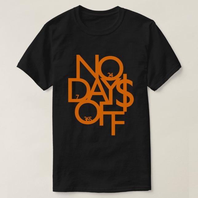 Inga dagar av Orange/vit T Shirt (Design framsida)