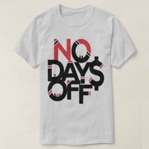 Inga dagar av svart/rött/Grått T Shirt