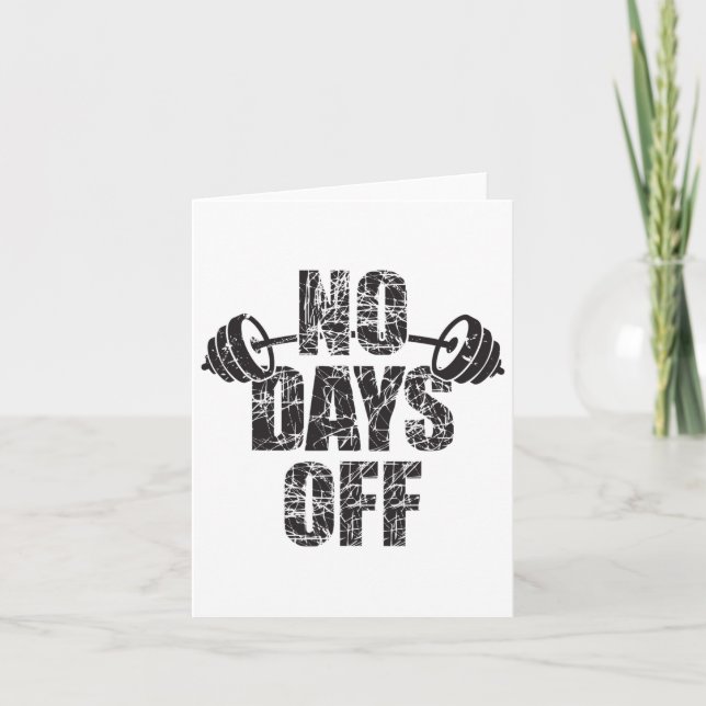 Inga dagar efter BodyBuilder Say Barbell Bodybuild Kort (Framsida)