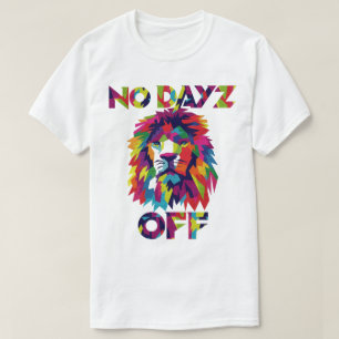 Inga dagar efter kläder: Färgfull Lejon T-transpor T Shirt