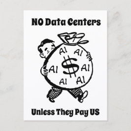 Inga datacenter om de inte betalar oss vykort