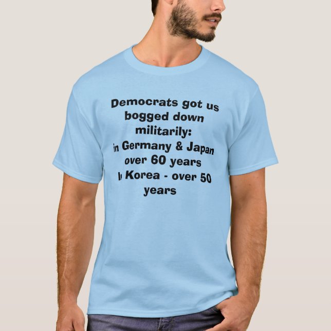 Inga demokrater - gå ut strategi tee shirt (Framsida)