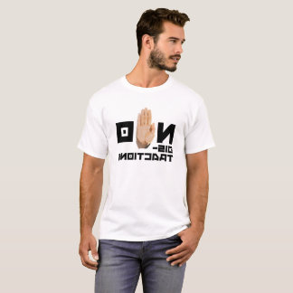 Inga distraktioner! coola spegel läsbar motivering t shirt