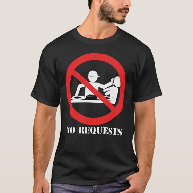 Inga DJ-leveranser för Mörk Färger T Shirt (Framsida)