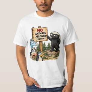 Inga djur tillåtna Design för bivråks camping T Shirt