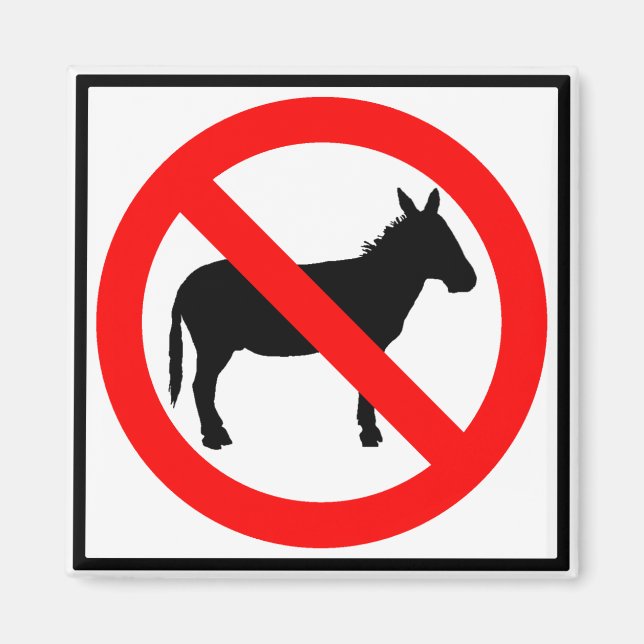 Inga Donkey Highway-tecken Magnet (Framsidan)