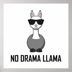 Inga Drama Llama Sunglass Poster