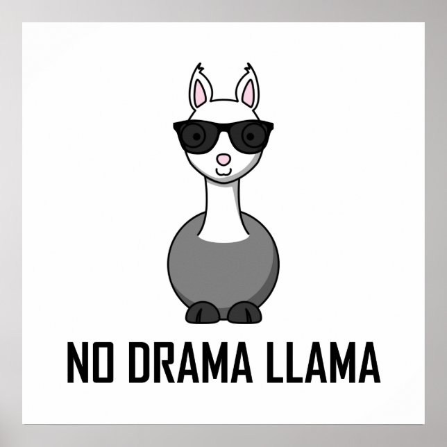 Inga Drama Llama Sunglass Poster (Framsidan)