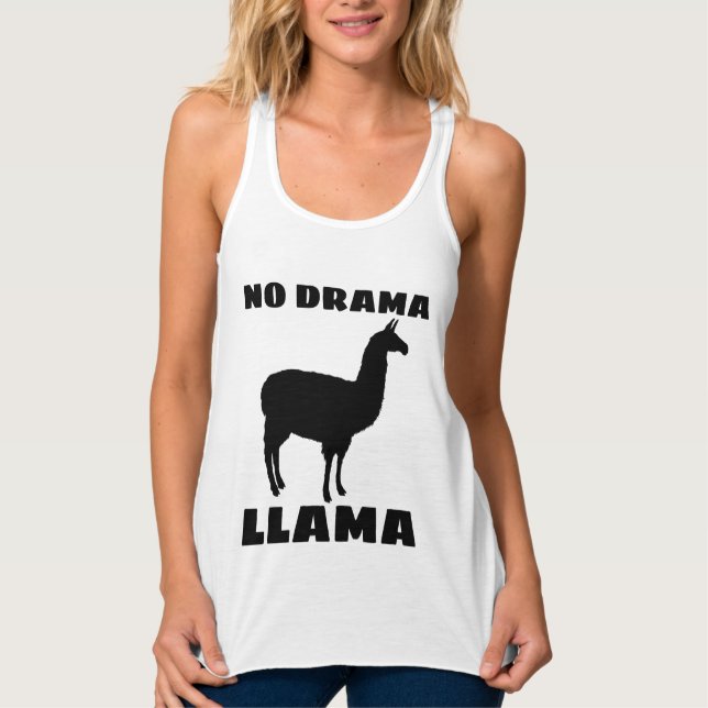 INGA DRAMA LLAMA T-SHIRTS LINNE MED RACERBACK  (Framsida)