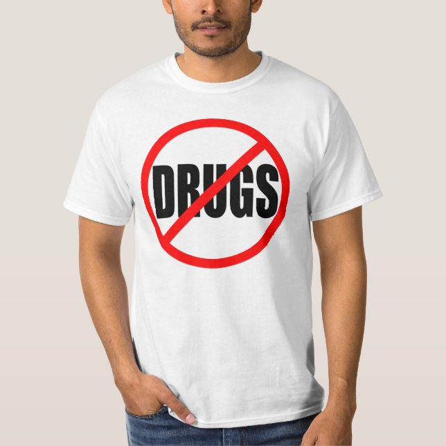 "INGA DROGER ", TEE SHIRT (Framsida)