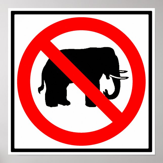 Inga Elephants Highway SIgn Poster (Framsidan)