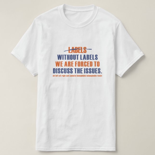 Inga etiketter T-shirt (Design framsida)