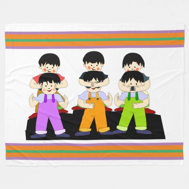 Inga Evil Kids Fleecefilt (Framsidan (Horisontell))