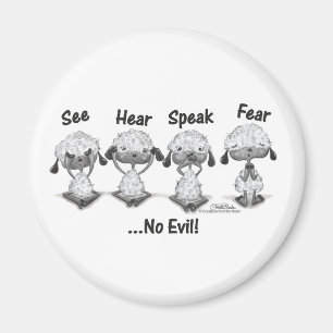 Inga Evil Lambs Magnet