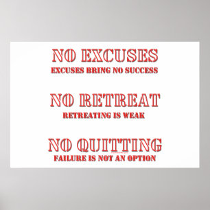 Inga Excuses. Poster