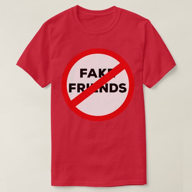 Inga fake-vänner t shirt (Design framsida)