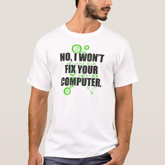 Inga fasta datorer tee (Framsida)