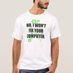 Inga fasta datorer tee shirt
