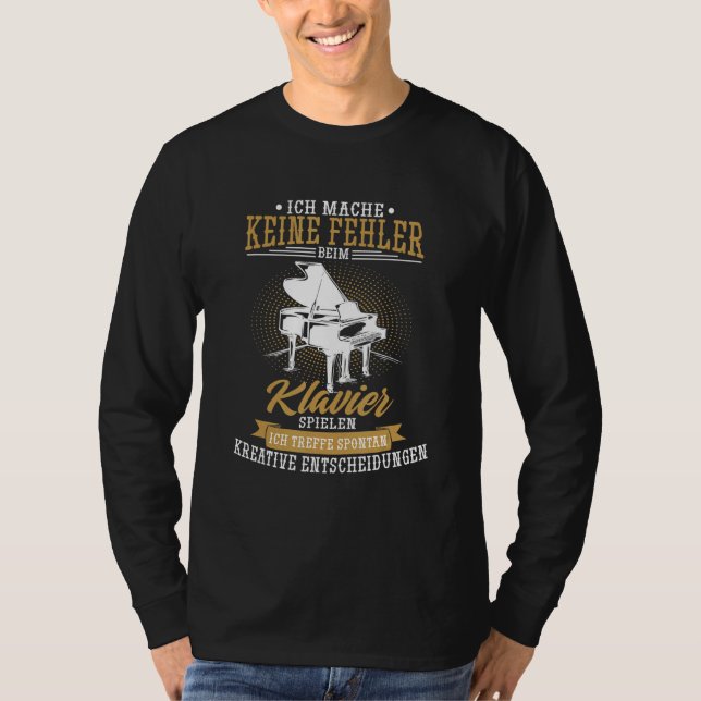 Inga fel när Pianist Piano Player spelas upp T Shirt (Framsida)