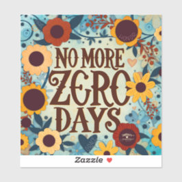 Inga fler nolldagar som uppmuntrar till Blommigt o Klistermärken