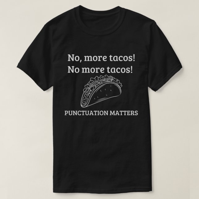 Inga fler Tacos Shirt, engelska Tröja för lärare,  (Design framsida)