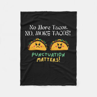 Inga fler takos-interpunktion S Sticker5 Fleecefilt